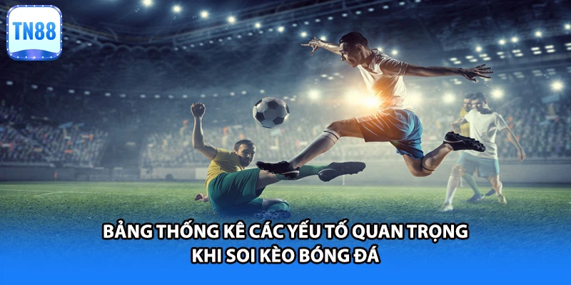 Bảng thống kê các yếu tố quan trọng khi soi kèo bóng đá